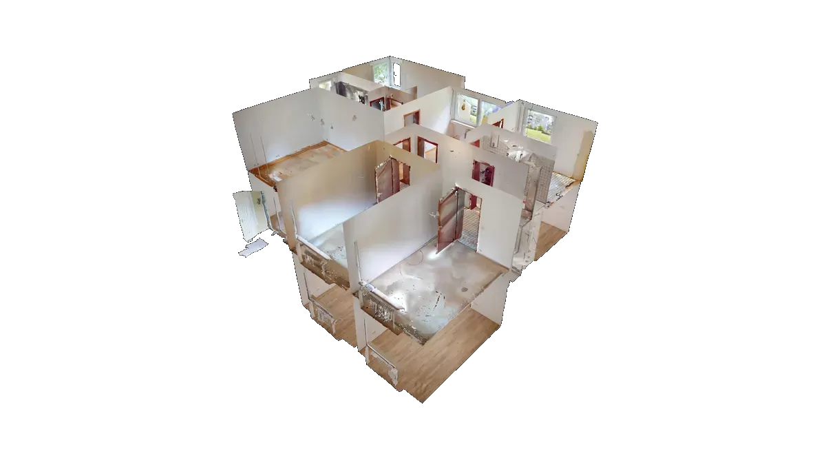 3D-Puppenhaus-Ansicht der 94 m² Wohnung in Bochum-Langendreer